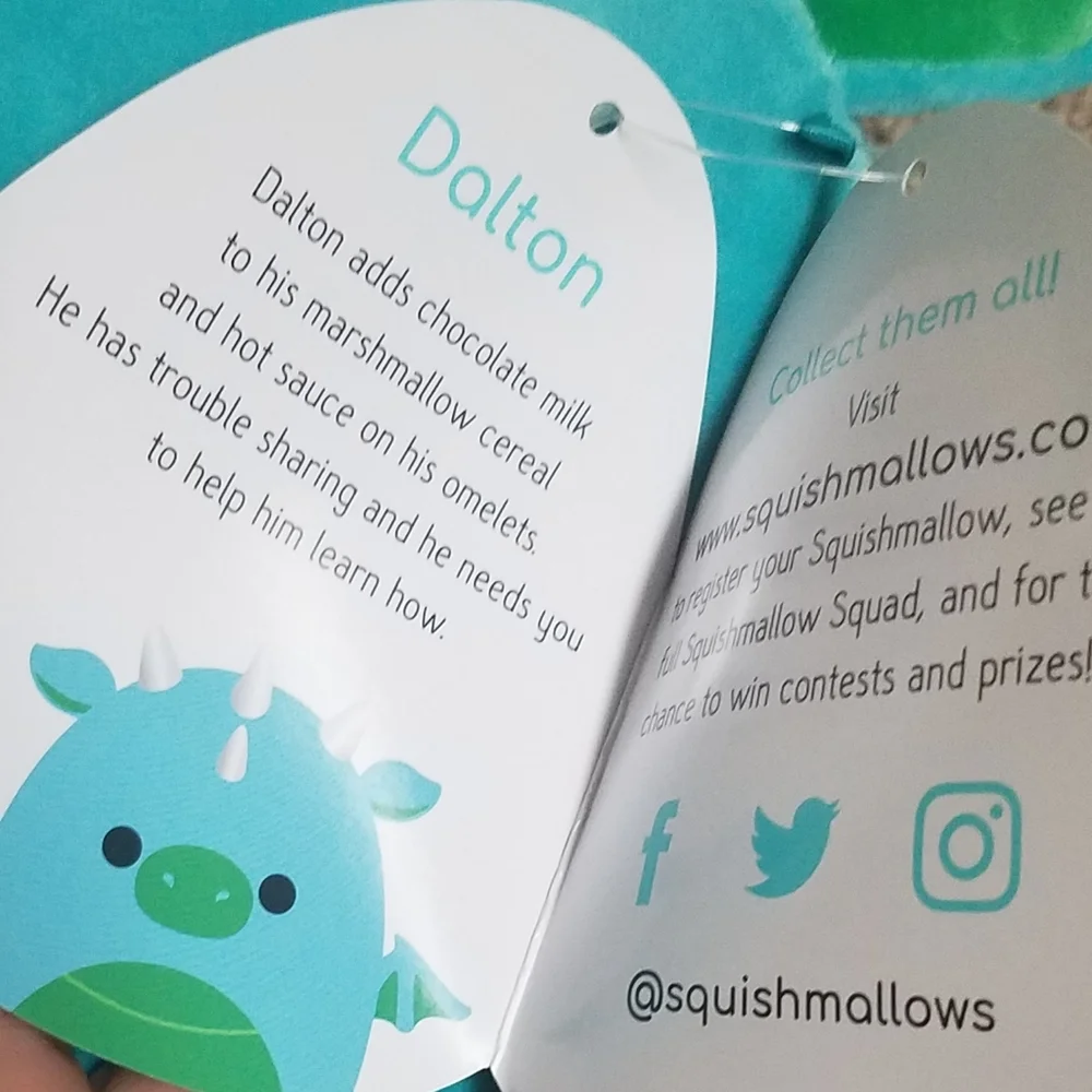 🌟LARGE 16”🌟 Dalton Dragon Squishmallow